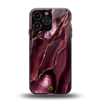 maroon liquid marble back phone cover | glass case for iphone 13 pro max
