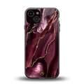 maroon liquid marble back phone cover | glass case for iphone 13