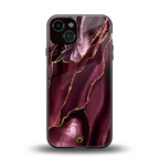 maroon liquid marble back phone cover | glass case for iphone 13
