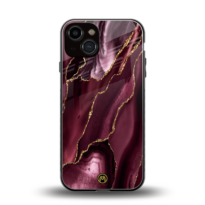 maroon liquid marble back phone cover | glass case for iphone 13