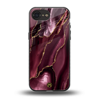 maroon liquid marble back phone cover | glass case for iphone 16e