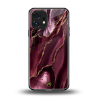 maroon liquid marble back phone cover | glass case for nothing phone 1