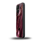 maroon liquid marble back phone cover | glass case for nothing phone 1