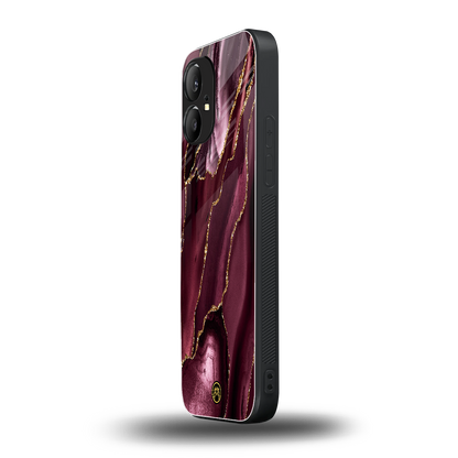 maroon liquid marble back phone cover | glass case for nothing phone 1