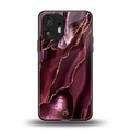 maroon liquid marble back phone cover | glass case for nothing phone 2