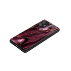 maroon liquid marble back phone cover | glass case for nothing phone 2