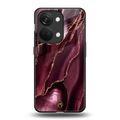 maroon liquid marble back phone cover | glass case for oneplus nord 3