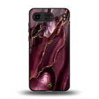 maroon liquid marble back phone cover | glass case for oneplus nord 4