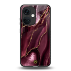 maroon liquid marble back phone cover | glass case for oneplus nord ce 3