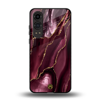 maroon liquid marble back phone cover | glass case for oneplus nord ce 4 lite