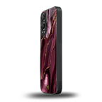 maroon liquid marble back phone cover | glass case for oneplus nord ce 4 lite