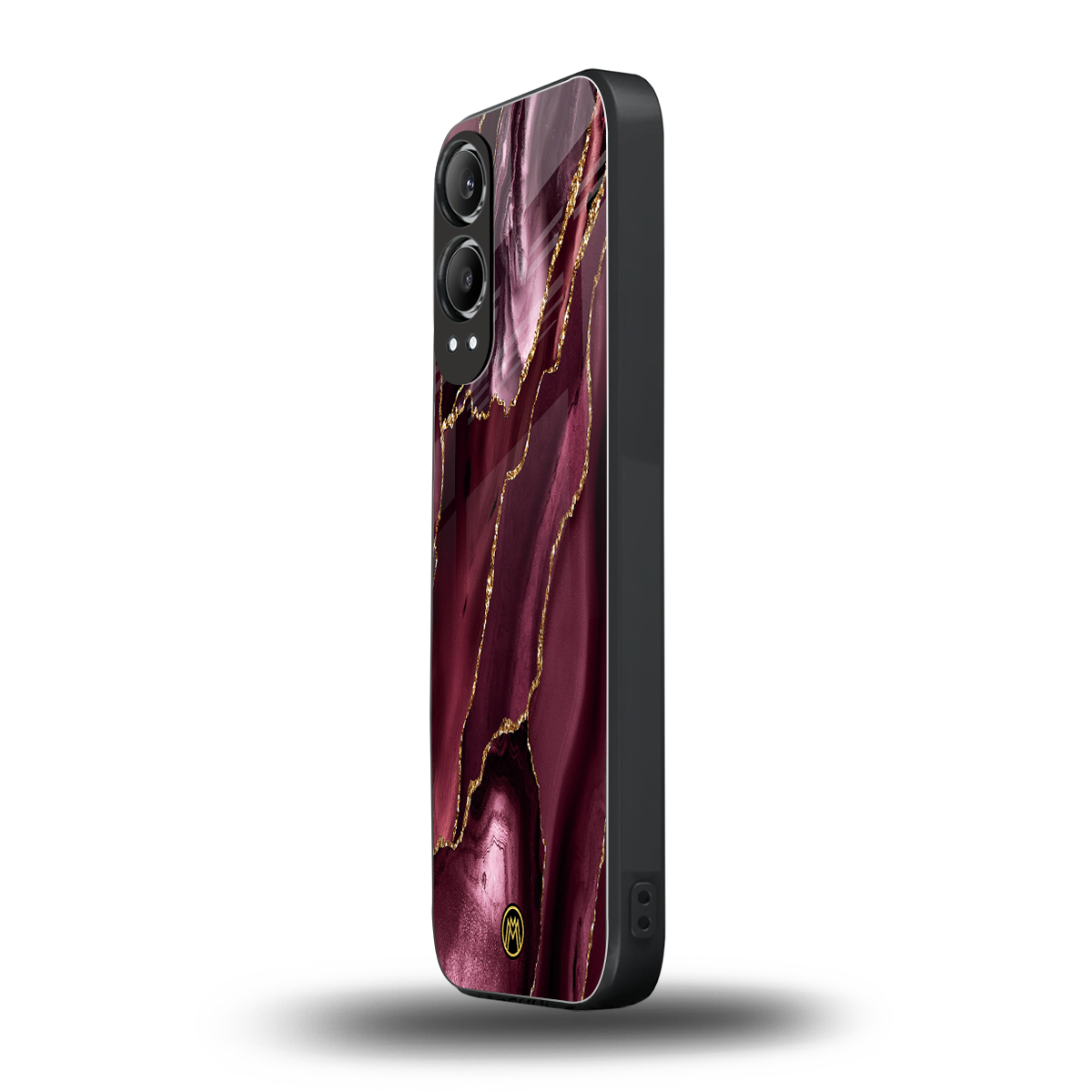 maroon liquid marble back phone cover | glass case for oneplus nord ce 4 lite