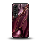 maroon liquid marble back phone cover | glass case for oneplus nord ce 4