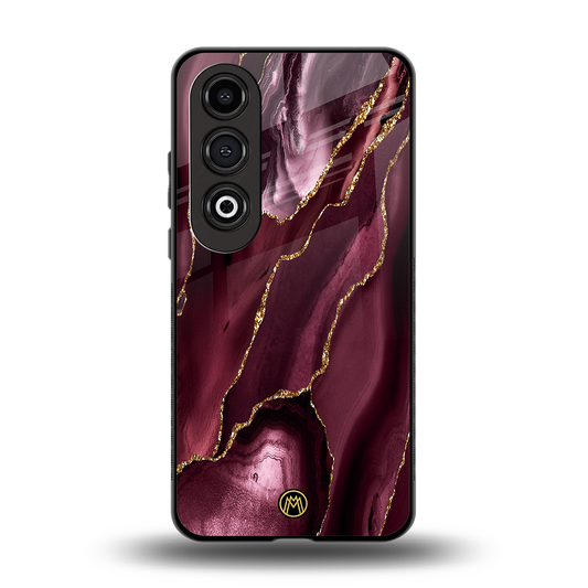 maroon liquid marble back phone cover | glass case for oneplus nord ce 4