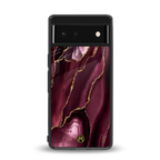 maroon liquid marble back phone cover | glass case for Google Pixel 6A