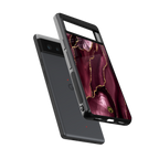 maroon liquid marble back phone cover | glass case for google pixel 6