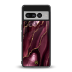 maroon liquid marble back phone cover | glass case for google pixel 7 pro