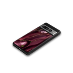 maroon liquid marble back phone cover | glass case for google pixel 7 pro