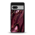 maroon liquid marble back phone cover | glass case for Google Pixel 7