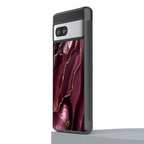 maroon liquid marble back phone cover | glass case for Google Pixel 7