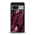 maroon liquid marble back phone cover | glass case for Google Pixel 8