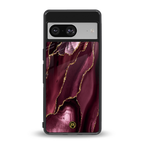 maroon liquid marble back phone cover | glass case for Google Pixel 8