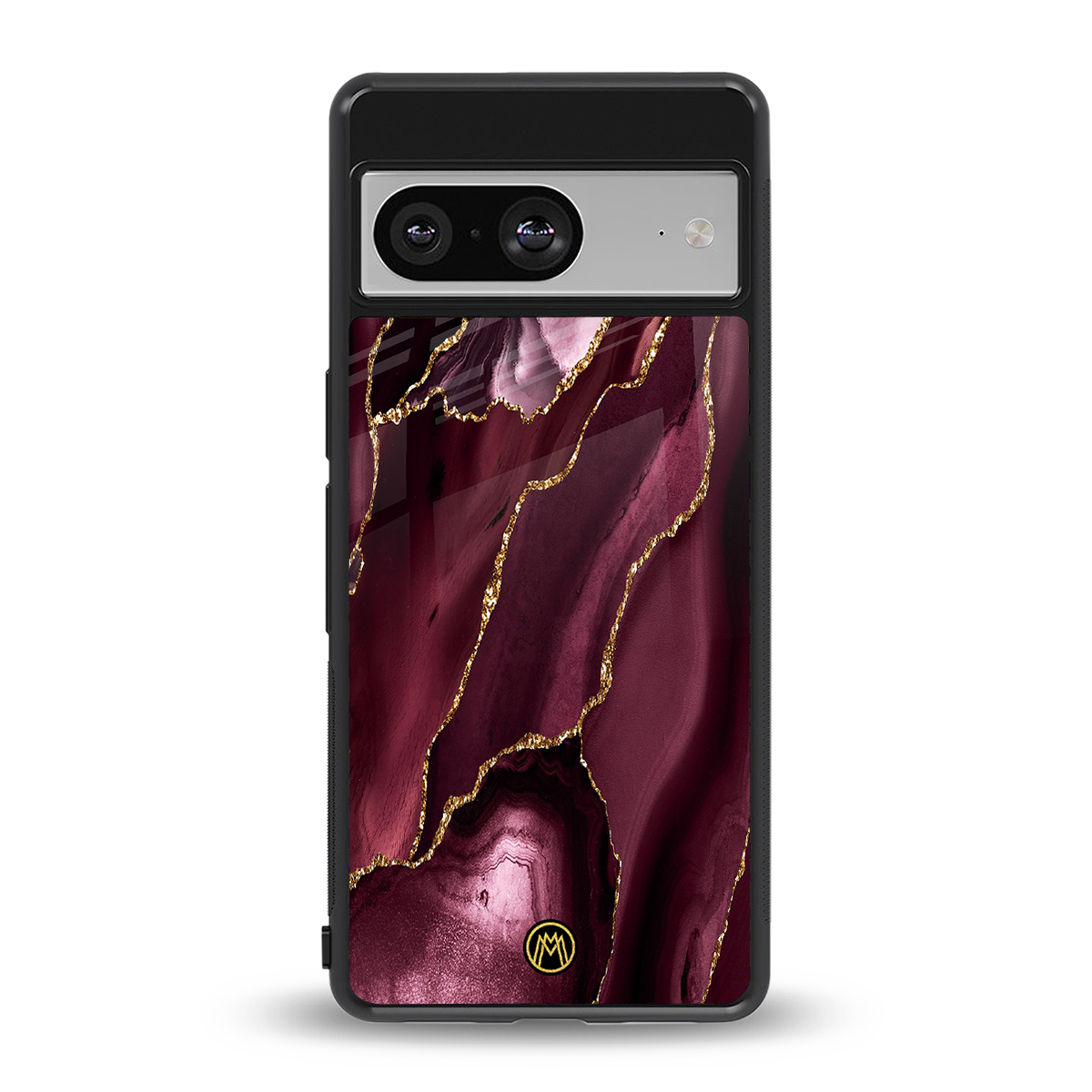 maroon liquid marble back phone cover | glass case for Google Pixel 8