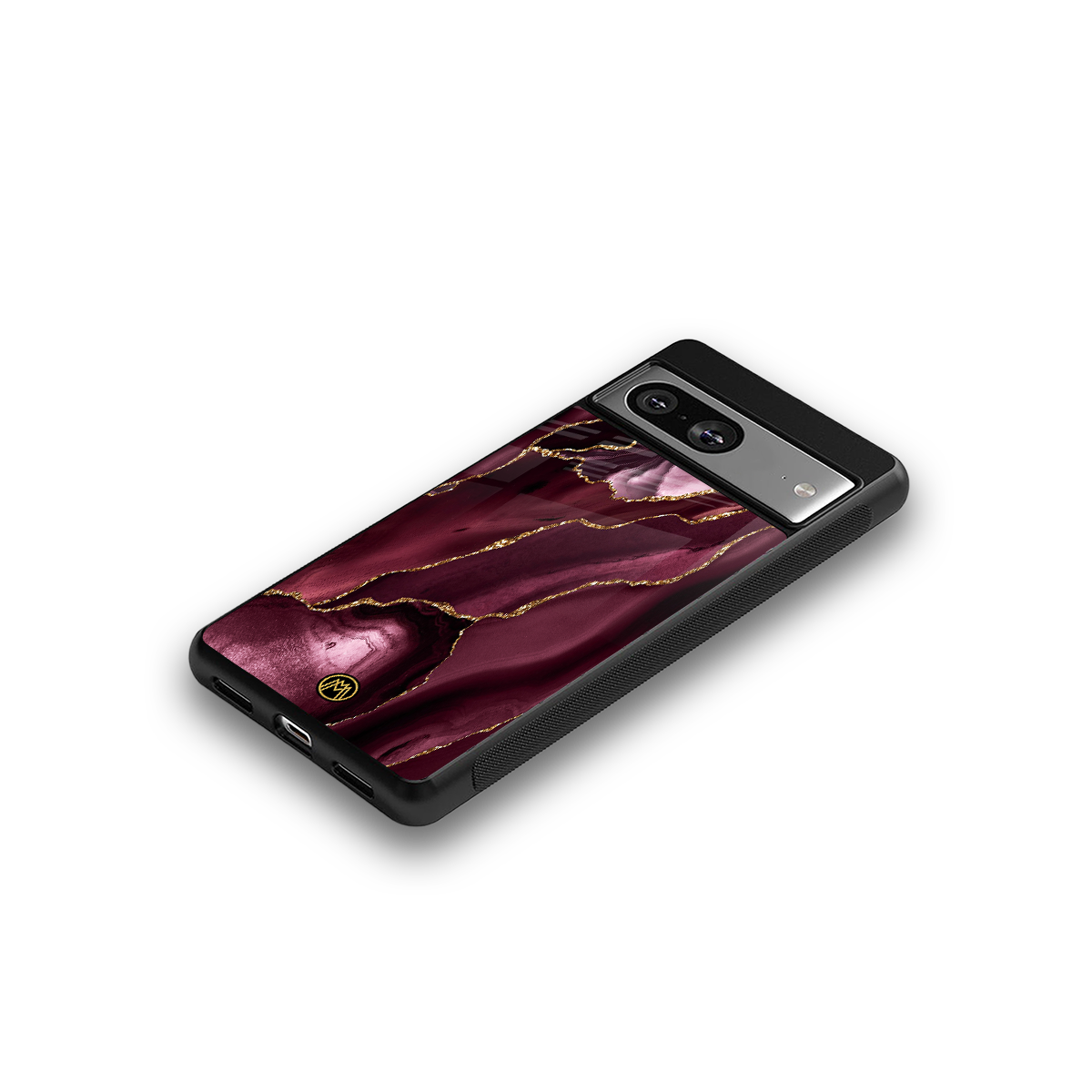 maroon liquid marble back phone cover | glass case for Google Pixel 8