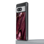 maroon liquid marble back phone cover | glass case for Google Pixel 8