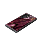 maroon liquid marble back phone cover | glass case for samsung galaxy s23 ultra