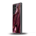 maroon liquid marble back phone cover | glass case for samsung galaxy s25 ultra