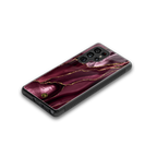 maroon liquid marble back phone cover | glass case for samsung galaxy s25 ultra