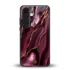 maroon liquid marble back phone cover | glass case for samsung galaxy s24