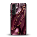 maroon liquid marble back phone cover | glass case for samsung galaxy s24 fe