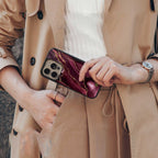 maroon liquid marble back phone cover | glass case for oneplus nord ce 4 lite