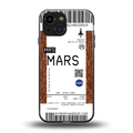 mars boarding pass ticket back phone cover | glass case for iphone 13 mini