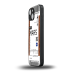 mars boarding pass ticket back phone cover | glass case for iphone 13 mini
