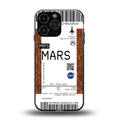 mars boarding pass ticket back phone cover | glass case for iphone 13 pro max