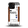 mars boarding pass ticket back phone cover | glass case for iphone 13 pro
