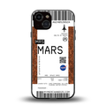 mars boarding pass ticket back phone cover | glass case for iphone 13