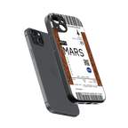 mars boarding pass ticket back phone cover | glass case for iphone 14 plus