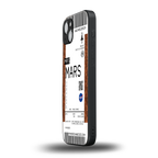 mars boarding pass ticket back phone cover | glass case for iphone 15 plus