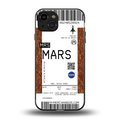 mars boarding pass ticket back phone cover | glass case for iphone 15