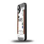 mars boarding pass ticket back phone cover | glass case for iphone 16 plus