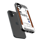 mars boarding pass ticket back phone cover | glass case for iphone 16