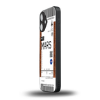 mars boarding pass ticket back phone cover | glass case for iphone 16