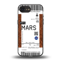 mars boarding pass ticket back phone cover | glass case for iphone 16e