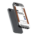 mars boarding pass ticket back phone cover | glass case for iphone 16e