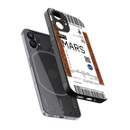 mars boarding pass ticket back phone cover | glass case for nothing phone 1