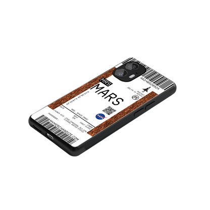 mars boarding pass ticket back phone cover | glass case for nothing phone 2